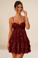 Seraphina Sequin Tiered Mini Homecoming Dress