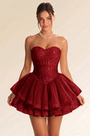 Seraphina Sequin Layered Tulle Mini Dress