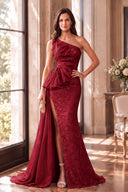 Cassiopeia One-Shoulder Sparkly Mother of the Bride Gowns