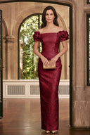 Valeria Off Shoulder Embossed Mother of the Bride Gowns