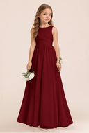 Ophelia Chiffon Ruched Elegant Flower Girl Dress