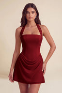Thea Chiffon Halter Corset Mini Dress