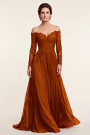 Seraphina Off-Shoulder Lace Evening Gown