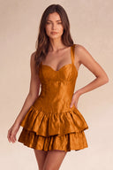 Celeste Tiered Ruffle Mini Homecoming Dress