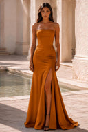 Vivienne Strapless Satin Formal Gown