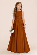 Ophelia Chiffon Ruched Elegant Flower Girl Dress