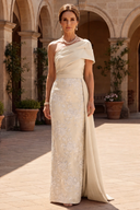 Vivian Asymmetric Floral Mother of the Bride Gown