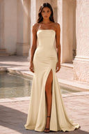 Vivienne Strapless Satin Formal Gown