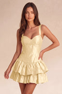 Celeste Tiered Ruffle Mini Homecoming Dress