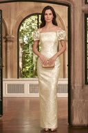 Valeria Off Shoulder Embossed Mother of the Bride Gowns