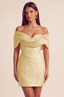 Cleopatra Off the Shoulder Sequin Mini Dress