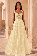 Aurora 3D Butterfly Lace Tulle Prom Dress