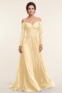 Seraphina Off-Shoulder Lace Evening Gown