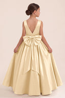 Liora Satin 3D Butterflies Flower Girl Dress