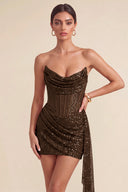 Cleopatra Sequin Corset Mini Dress