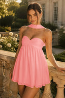 Seren Strapless Mini Homecoming Dress