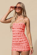 Elowen Ruffle Tiered Mini Slip Homecoming Dress