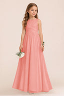 Ophelia Chiffon Ruched Elegant Flower Girl Dress