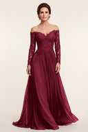 Seraphina Off-Shoulder Lace Evening Gown