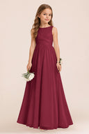 Ophelia Chiffon Ruched Elegant Flower Girl Dress
