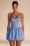 Rosalie Strapless Bubble Mini Homecoming Dress