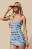 Elowen Ruffle Tiered Mini Slip Homecoming Dress