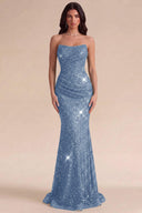 Isabella Strapless Sequin Mermaid Prom Gown