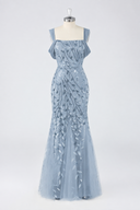 Valentina Off-Shoulder Botanical Beaded Mother of the Bride Gown