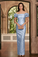 Valeria Off Shoulder Embossed Mother of the Bride Gowns