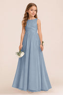 Ophelia Chiffon Ruched Elegant Flower Girl Dress