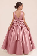 Liora Satin 3D Butterflies Flower Girl Dress