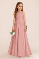 Ophelia Chiffon Ruched Elegant Flower Girl Dress
