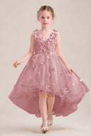 Celia 3D Floral Tulle Flower Girl Dress