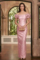 Valeria Off Shoulder Embossed Mother of the Bride Gowns