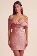 Cleopatra Off the Shoulder Sequin Mini Dress