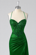 Rosalind Beaded Corset Mermaid Evening Gown