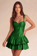 Celeste Tiered Ruffle Mini Homecoming Dress