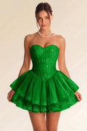 Seraphina Sequin Layered Tulle Mini Dress