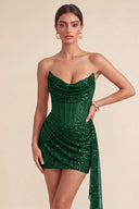 Cleopatra Sequin Corset Mini Dress