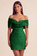 Cleopatra Off the Shoulder Sequin Mini Dress
