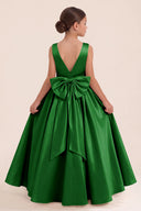 Liora Satin 3D Butterflies Flower Girl Dress