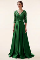 Clara Lace Satin Mother of the Bride Dress