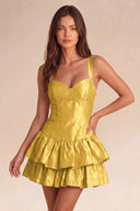 Celeste Tiered Ruffle Mini Homecoming Dress