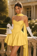 Ophelia Satin Strapless Corset Mini Dress