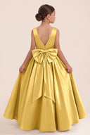 Liora Satin 3D Butterflies Flower Girl Dress