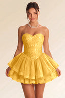 Seraphina Sequin Layered Tulle Mini Dress