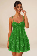 Seraphina Sequin Tiered Mini Homecoming Dress