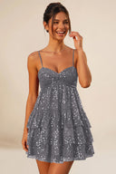 Seraphina Sequin Tiered Mini Homecoming Dress