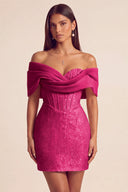 Cleopatra Off the Shoulder Sequin Mini Dress