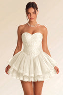 Seraphina Sequin Layered Tulle Mini Dress